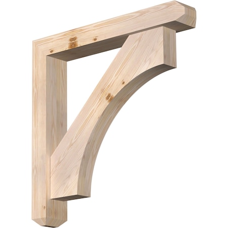 Ekena Millwork Westlake Craftsman Smooth Bracket w/ Offset Brace, Douglas Fir, 5 1/2"W x 34"D x 34"H BKT0604X34X34WTL04SDF